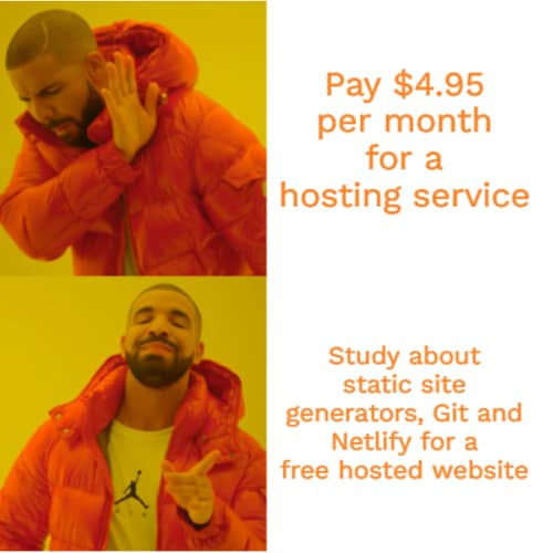 Meme Drake - Choose a free version rather than paying $4.95 per month for a hosting service.